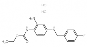 chemical structure of Retigabine Dihydrochloride: CAS#150812-13-8