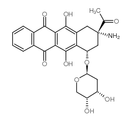 chemical structure of Amrubicin: CAS#110267-81-7