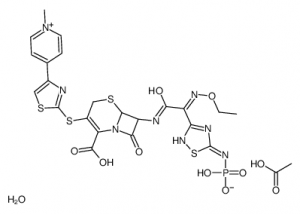 chemical structure of Ceftaroline fosamil intermediate: CAS#400827-55-6