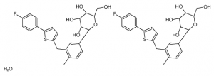 chemical structure of Canagliflozin hemihydrate