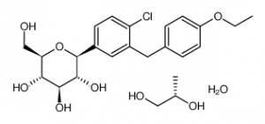 chemical structure of Dapagliflozin propanediol monohydrate