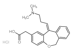 chemical structure of Olopatadine hydrochloride: CAS#140462-76-6