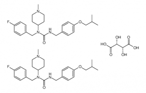 chemical structure of Pimavanserin tartrate: CAS#706782-28-7