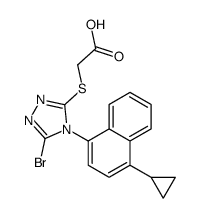 chemical structure of Lesinurad CAS#878672-00-5