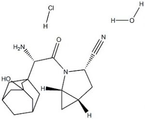 chemical structure of Saxagliptin hydrochloride monohydrate: CAS#1370409-28-1