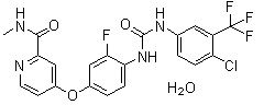 chemical structure of Regorafenib hydrate CAS#1019206-88-2